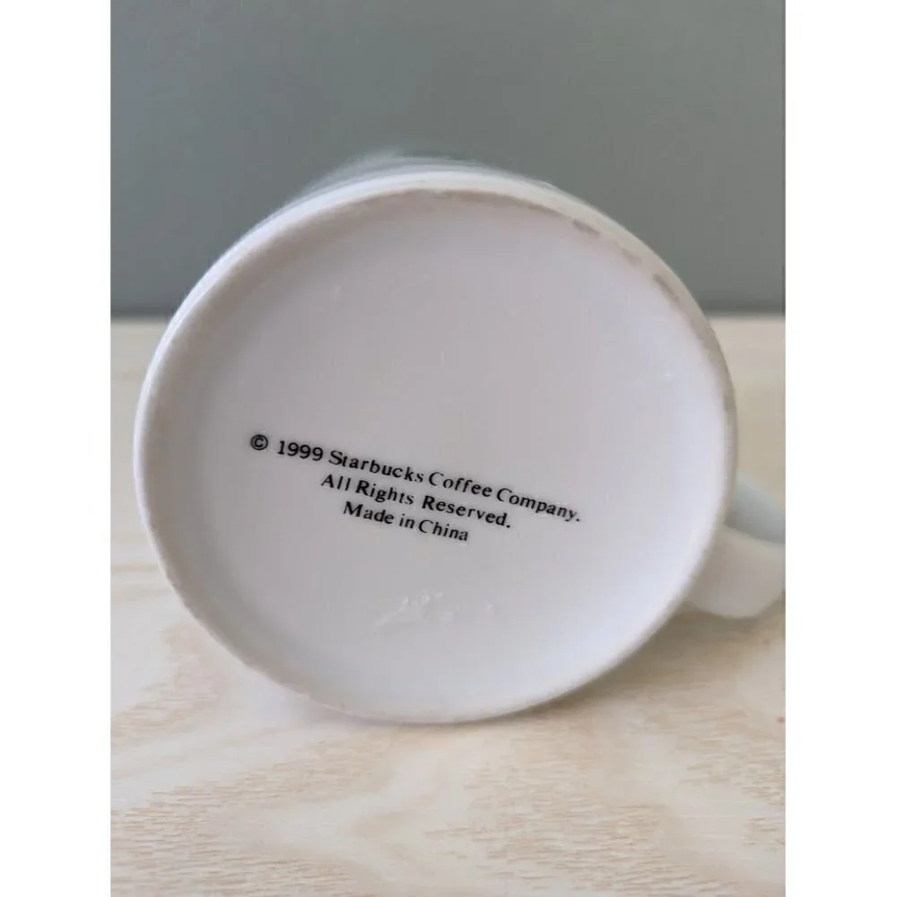 Starbucks 1999 Logo Collectible Mug 12 oz. Two Sided Logo Coffee Cup